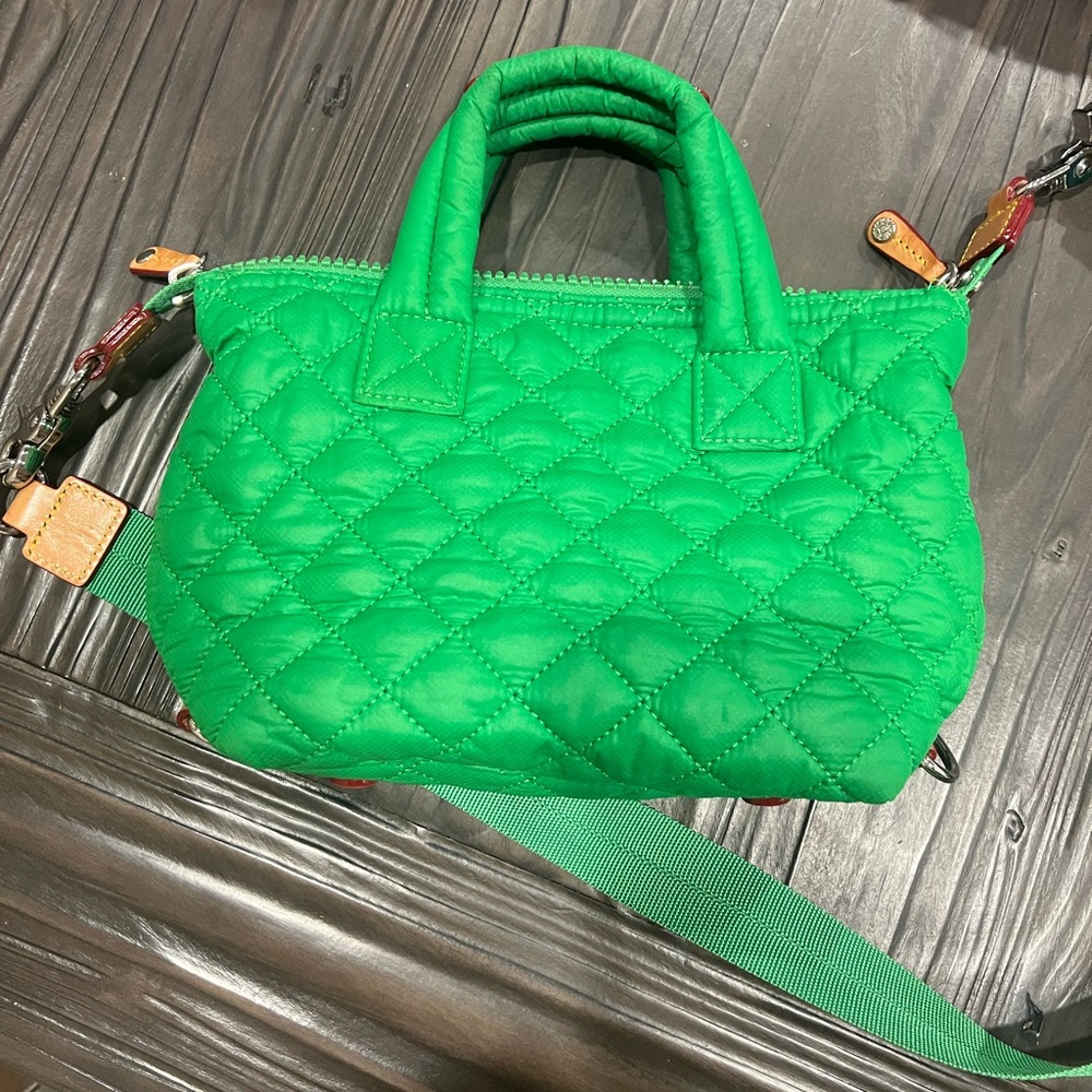 Green MZ Wallace small purse.